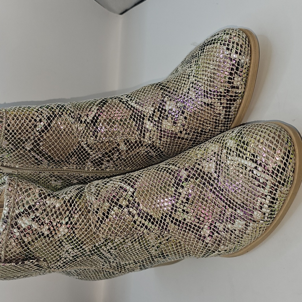 Very G  Snakeskin Ankle Boots - Multicolor SIZE 7.5 - Picture 4 of 7